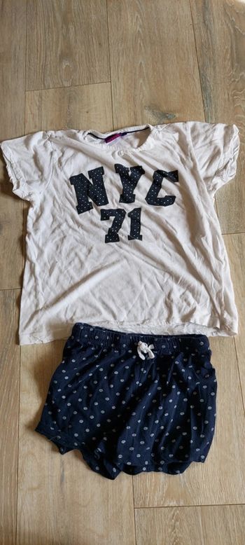 Pyjama leger, 9 th Avenue, blanc et bleu foncé, taille 146/152