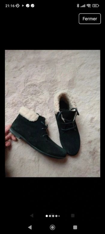 Bottines noires fourrées taille 37 neuves