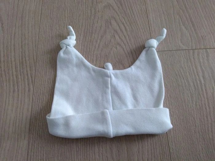 Bonnet blanc naissance King bear 0/3 mois - photo numéro 2