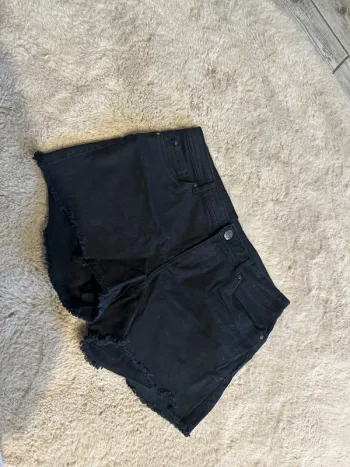 Short en jean noir court femme 38