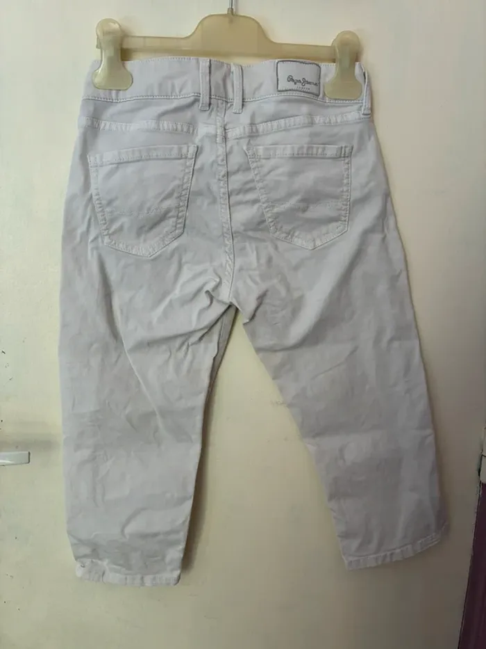 Pantacourt blanc, 24 (34 XS), Pepe Jeans. - photo numéro 6