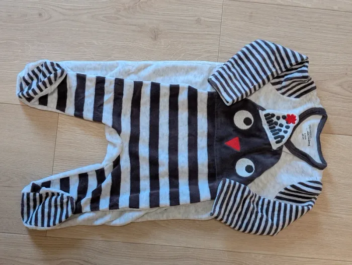Lot de 3 pyjamas velours Du Pareil au Même - Taille : 6 mois - photo numéro 2