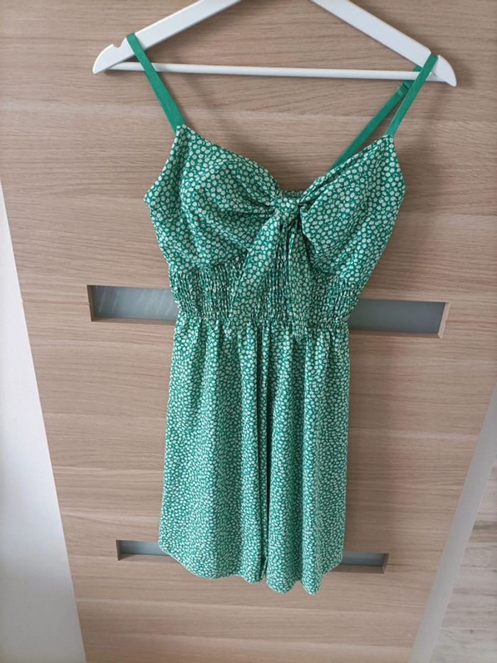 Robe été fleurie verte