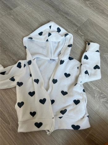 Gilet coeur bleu fille petit bateau