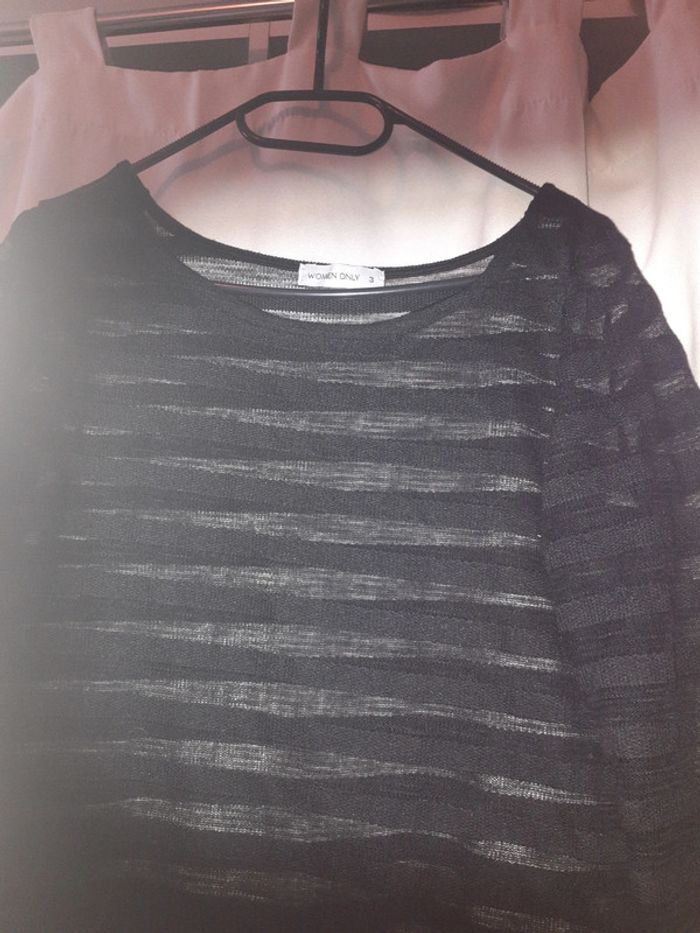 Pull fin rayures transparentes women only - photo numéro 2