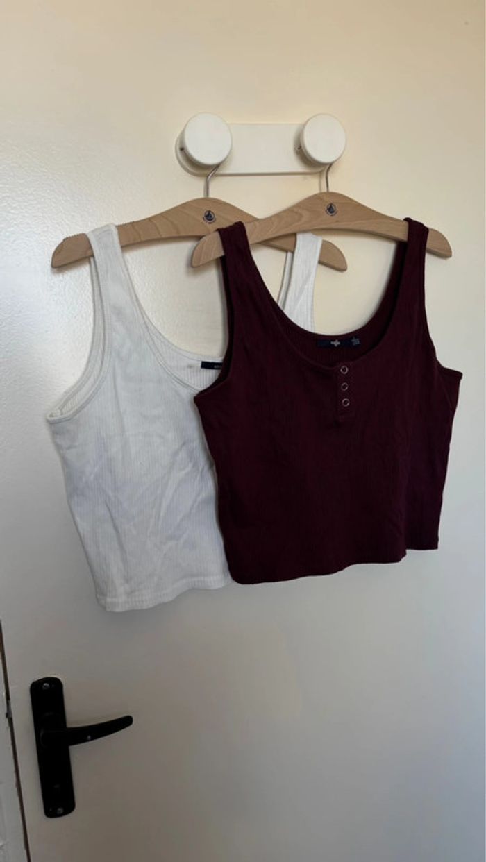 Débardeurs court lot de 2 taille L Kiabi en bon état