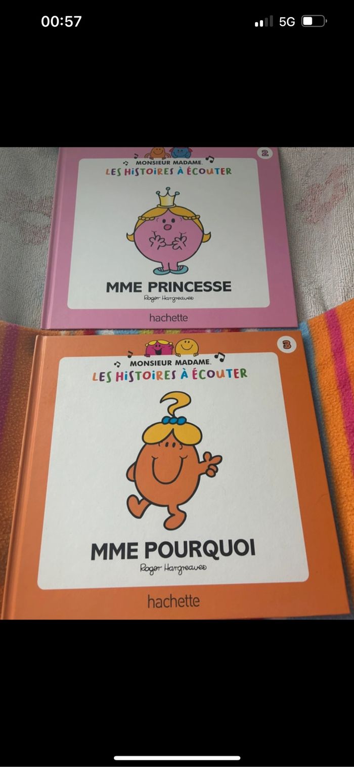 Lot 10 grand albums monsieur madame les histoires à écouter - photo numéro 2