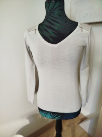 Pull crème Cache Cache XS 34