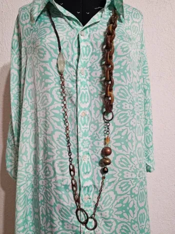 Collier Long Maliparmi - Chaîne et Perles Ethniques - Style Bohème Chic