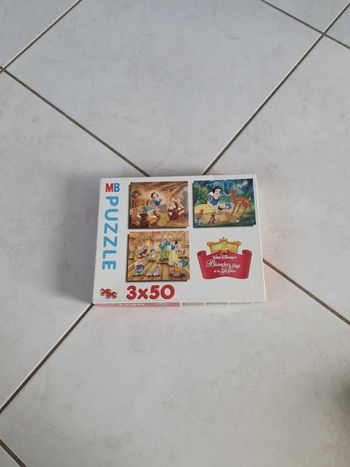 Pack de 3 puzzles blanche neige