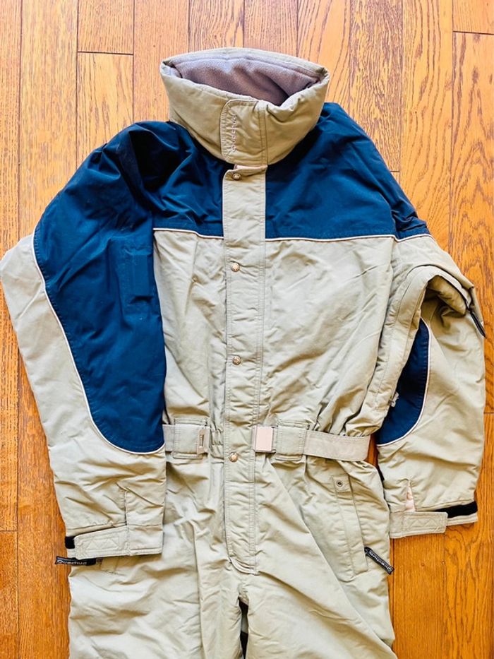 Sublime combinaison de ski taille XL queshua casi neuve bleu marine beige - photo numéro 5