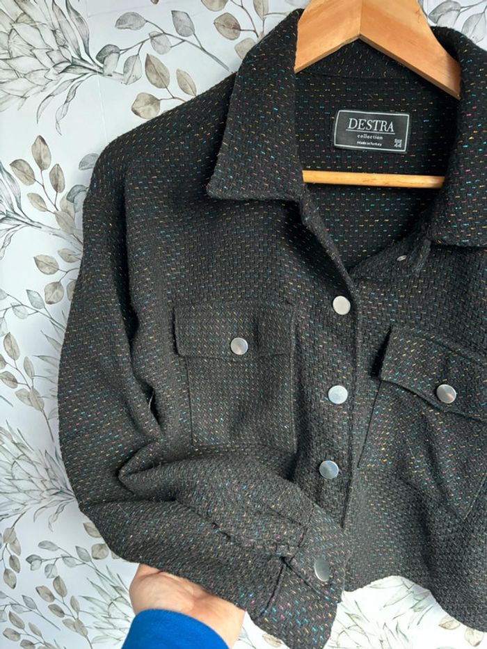 Veste effet tweet noir - photo numéro 3