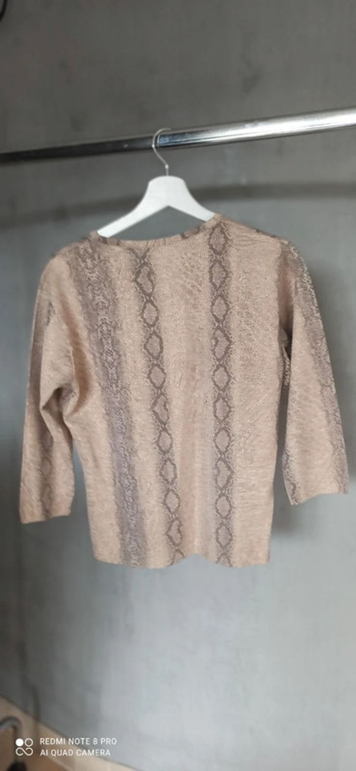 Pull beige serpent en laine mélangée Alain Manoukian - photo numéro 2