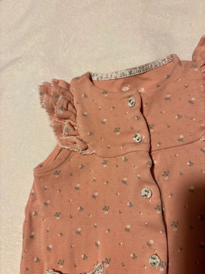 Pyjama été rose fleuri Sergent Major 3 mois - photo numéro 3