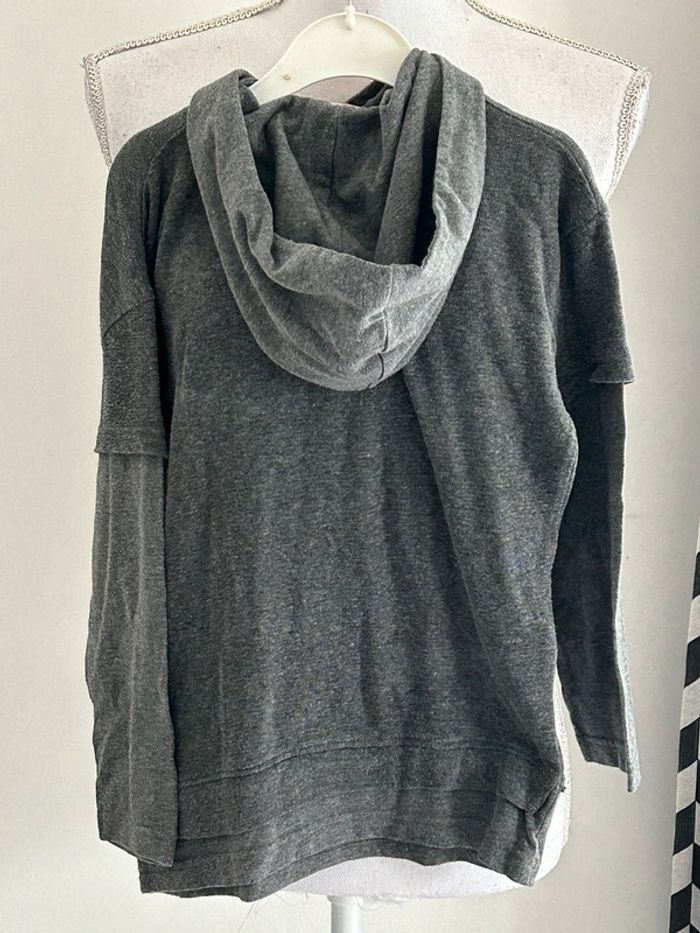 Sweat à Capuche Gris Tape à l'Œil Taille 6 ans - photo numéro 2