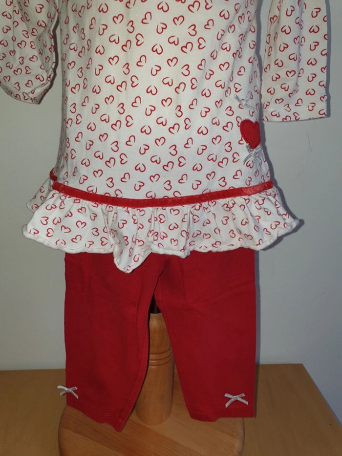 Ensemble tunique coeurs et legging Orchestra 12 mois - photo numéro 4