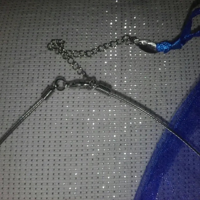 Collier bleu argent - photo numéro 3