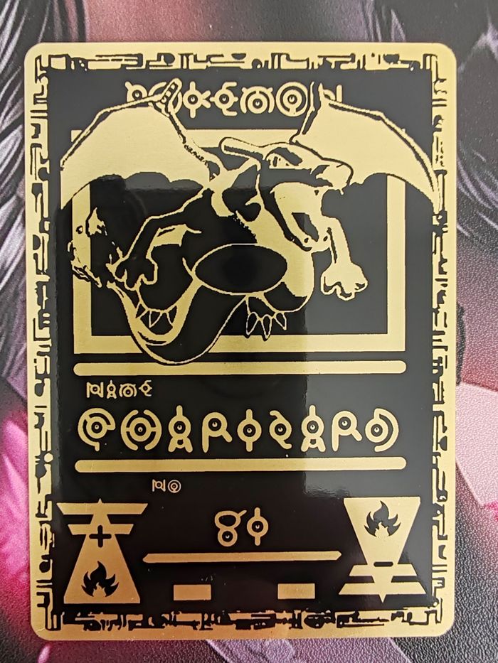 Carte Pokémon Dracaufeu Antique métal