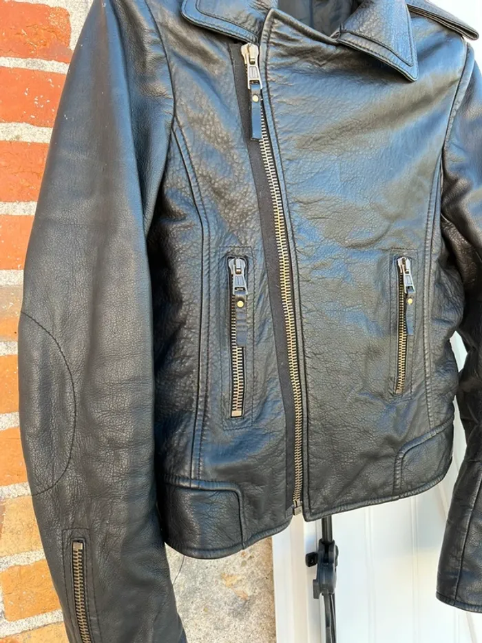 Veste en cuir Balenciaga - photo numéro 3