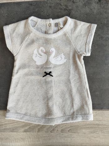 Robe à manches courtes bébé fille 6 mois