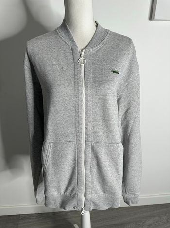 Sweatshirt zip gris moucheté Lacoste T6 XL