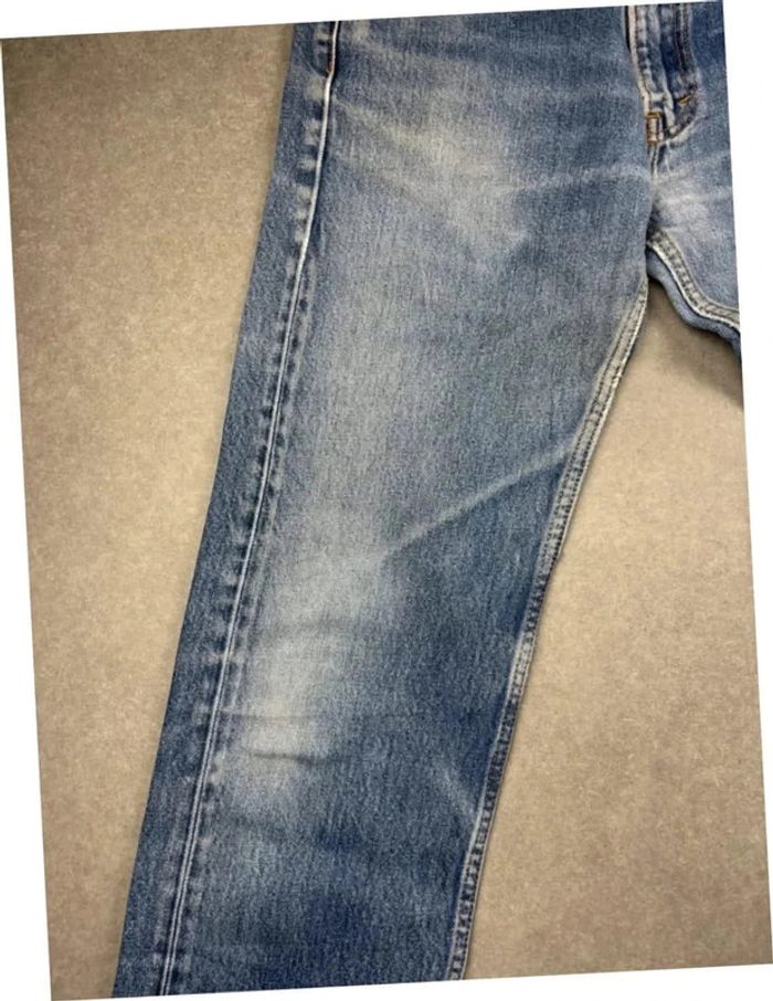 Jean pantalon coupe droite 505 levis bleu W30 L34 effet délavé - photo numéro 7