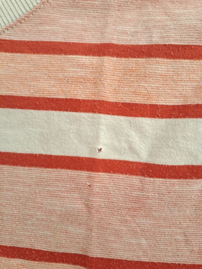 T-shirt manches courtes rouge rayures, orchestra, taille 12 ans (152 cm) - photo numéro 5