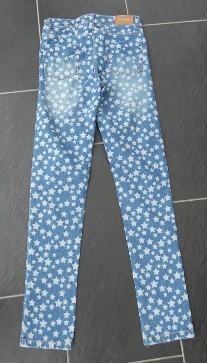 Magnifique jean slim étoiles fille 13-14 ans neuf - photo numéro 4