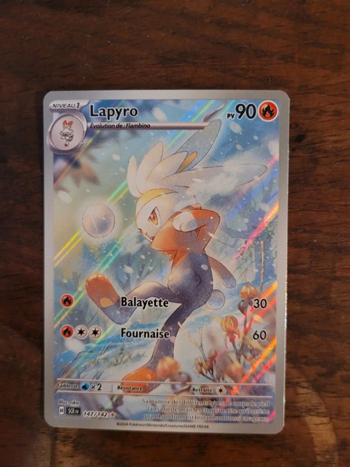 Vends carte pokemon lapyro 147/142 couronne stellaire
