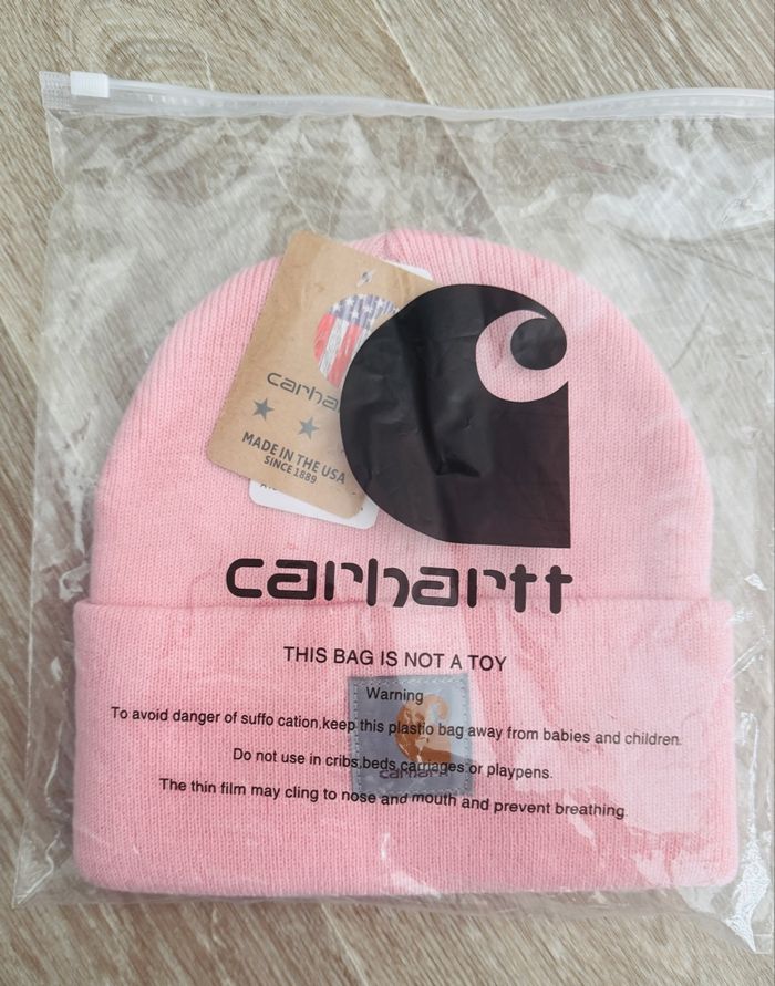 Bonnet carhartt rose neuf - photo numéro 4