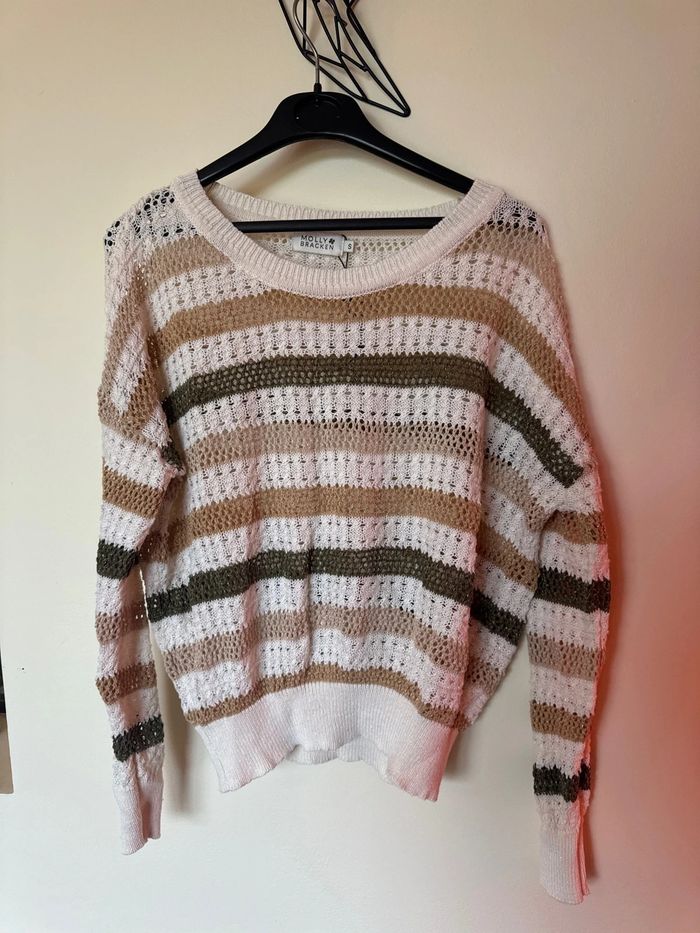 Pull a rayures hiver