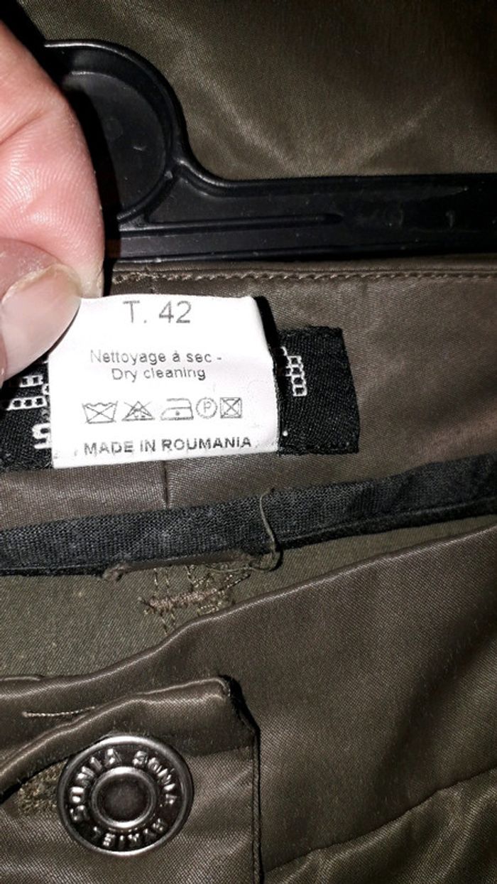 Sonia rykiel jupe kaki satinée taille 42 - photo numéro 6