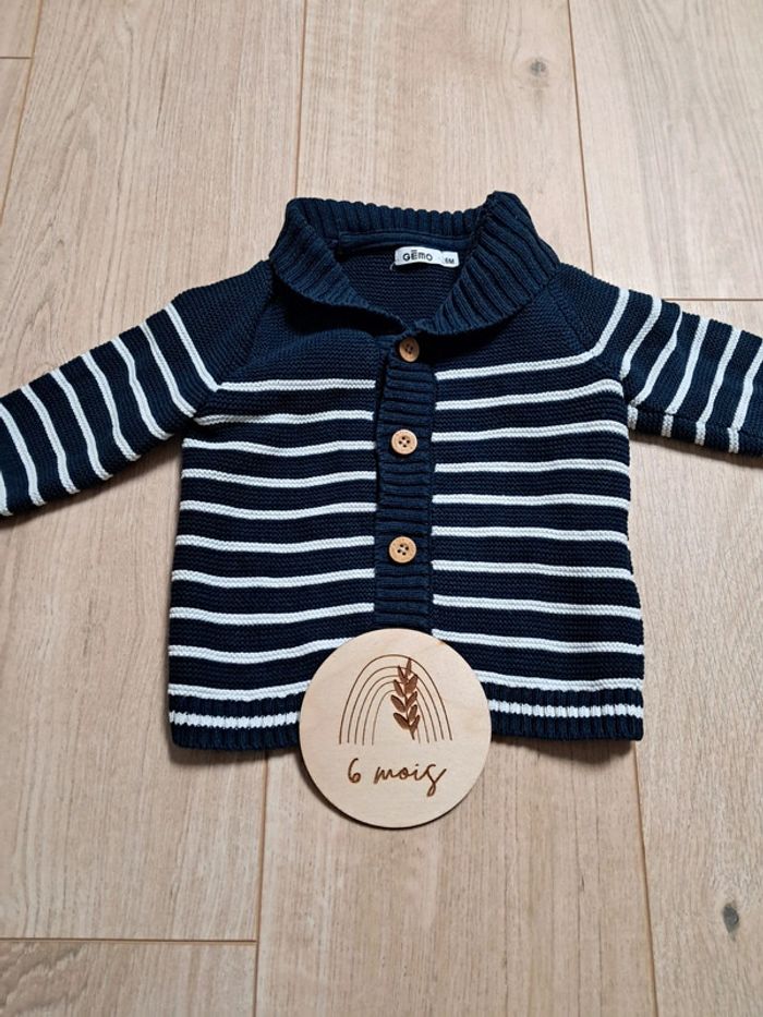 Gilet marinière 6 mois