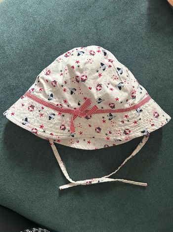 Très joli chapeau neuf estival sergent major 24/36 mois