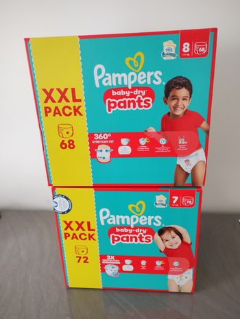 Lot de 2 Méga pack de couches Pampers