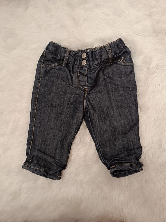 Jean doublée taille réglable à l'intérieur T. 6 mois Obaibi