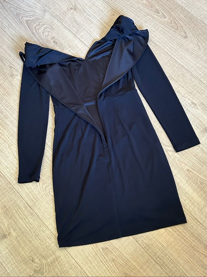 Robe noire drapée à manches longues Morgan taille 34 jamais portée - photo numéro 8