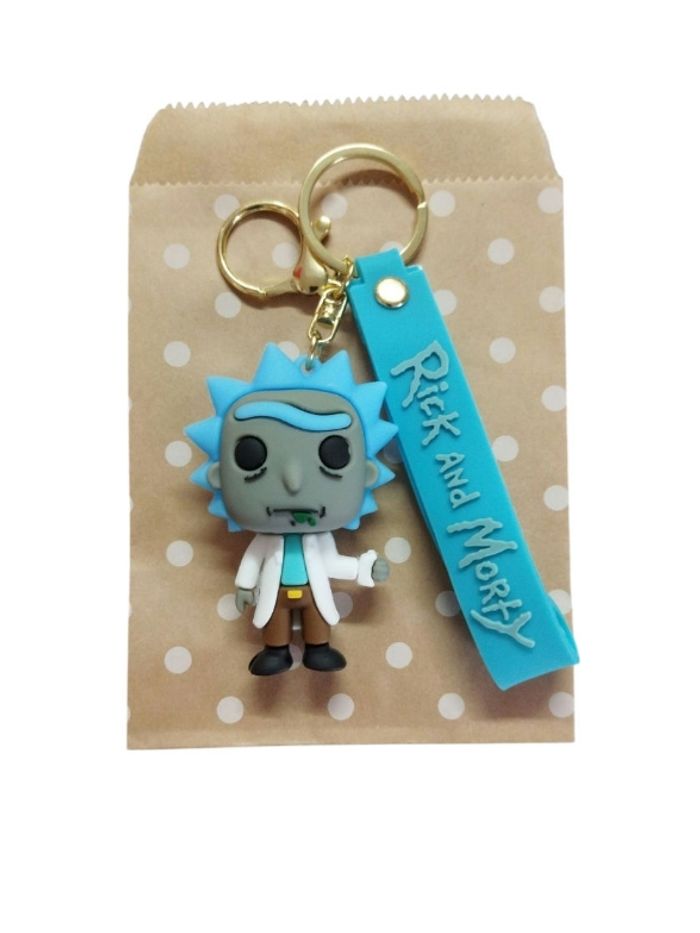 Porte-clés Rick et Morty avec pochette cadeau