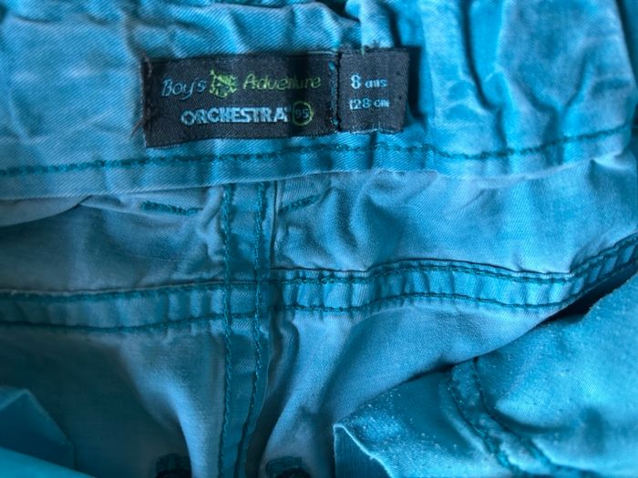 Short cargo bleu vert délavé 8 ans Orchestra - photo numéro 8