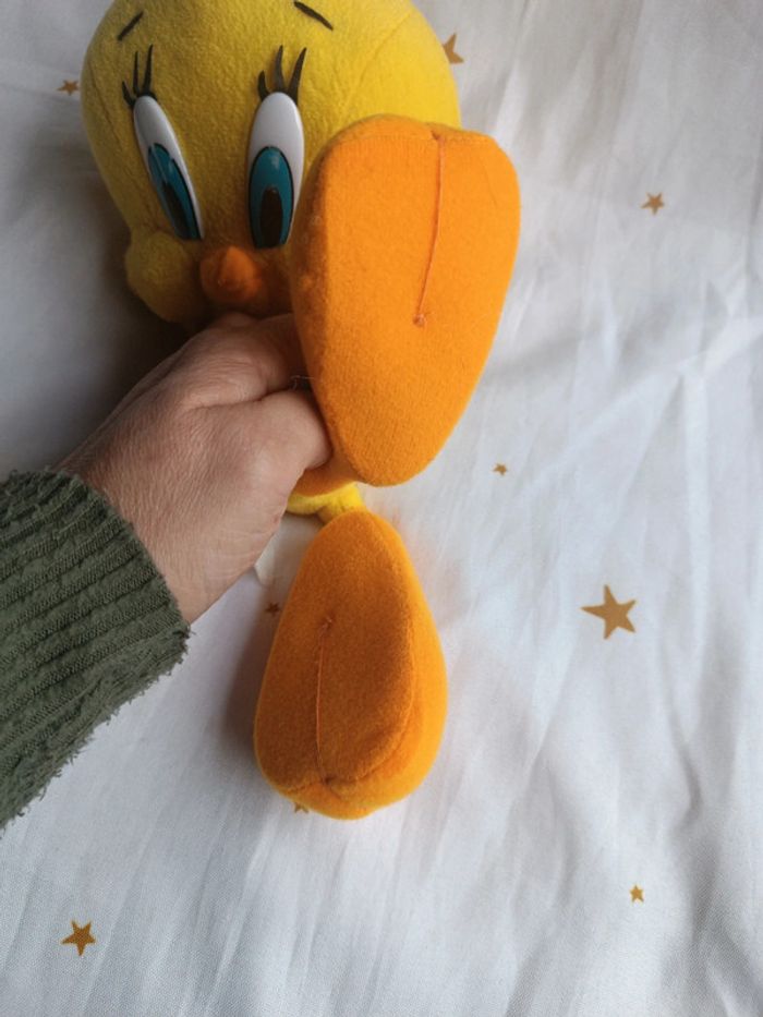 Peluche plush titi Grosminet allongé couché Looney Tunes toons figurine massue masse marteau - photo numéro 11