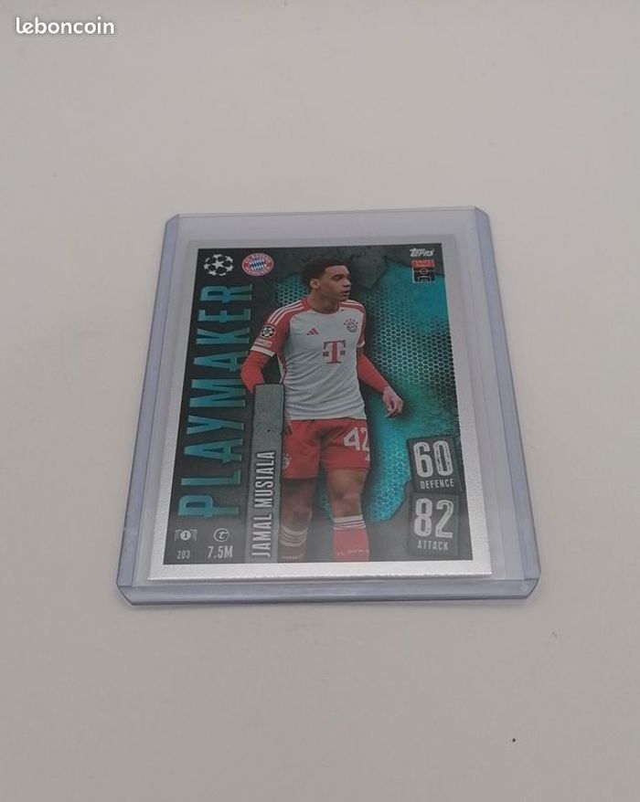 Carte Topps Match Attax 2023-24 PLAYMAKER Jamal Musiala n°203 FC BAYERN MUNCHEN. - photo numéro 2