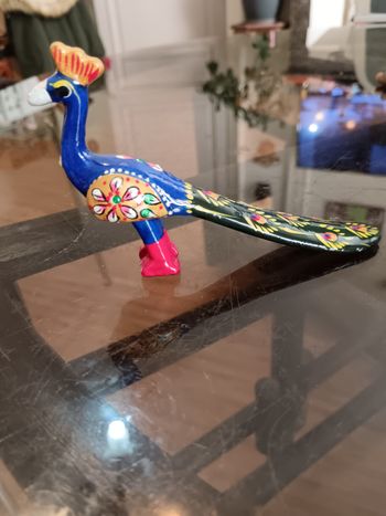 Joli paon en bois Inde 