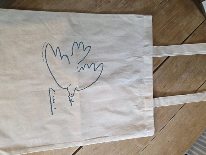 Totebag Picasso – motif Colombe de la Paix coton épais arty & tendance - photo numéro 2
