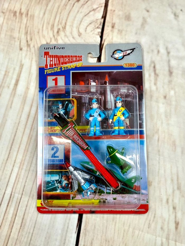 Collector Thunderbirds Unifive Scott Virgil Shinsha Figure Strap #1 #2 Vehicle Pilot 1999 - photo numéro 2