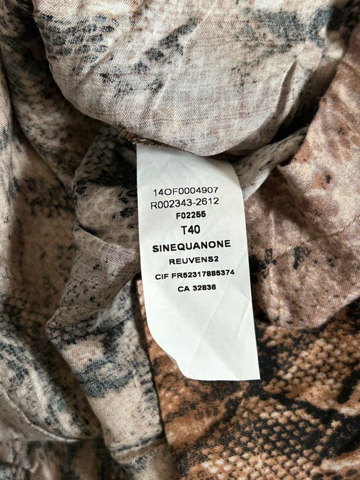 Robe imprimée neuve à manches courtes Sinequanone taille 40 - photo numéro 14