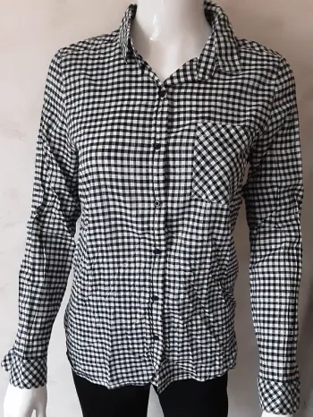 chemise Cyrillus noir et blanc taille 38