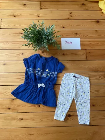 Ensemble Blouse + Legging Sergent Major 9 mois