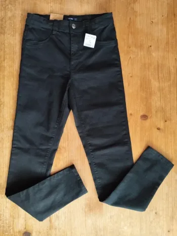 Pantalon skinny noir neuf – Taille 16 ans / S – Style Y2K tendance, inspiré des années 2000