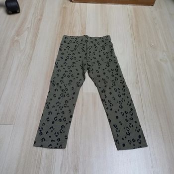 Legging kaki leopard noir