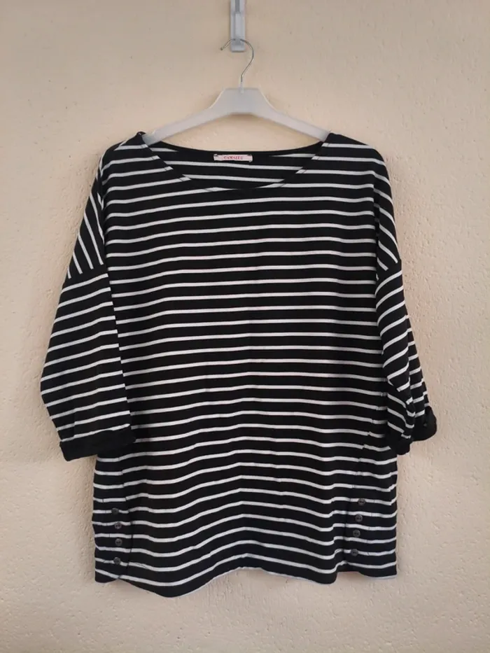 Pull marinière - camaïeu - taille 46